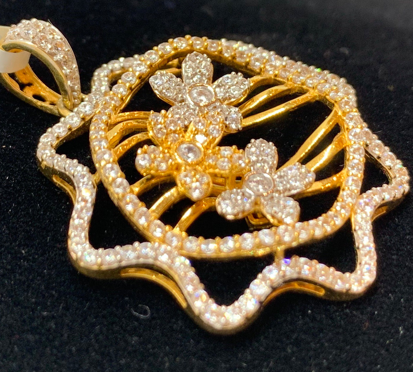 Hallmarked 18 KT 750 Gold Pendant Locket with CZ Stone - atjewels.in