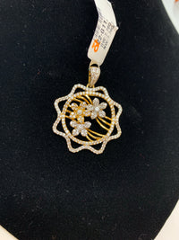 Hallmarked 18 KT 750 Gold Pendant Locket with CZ Stone - atjewels.in