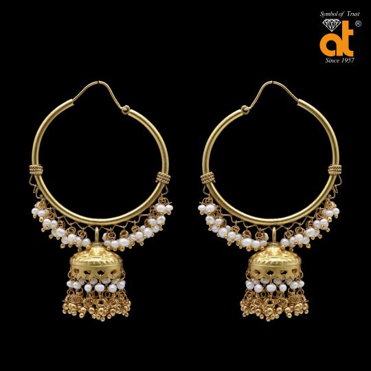 Flipkart.com - Buy Aarav Creations Latest Design Chand Bali (with shell and  synthetic stone work) Alloy Chandbali Earring Online at Best Prices in India