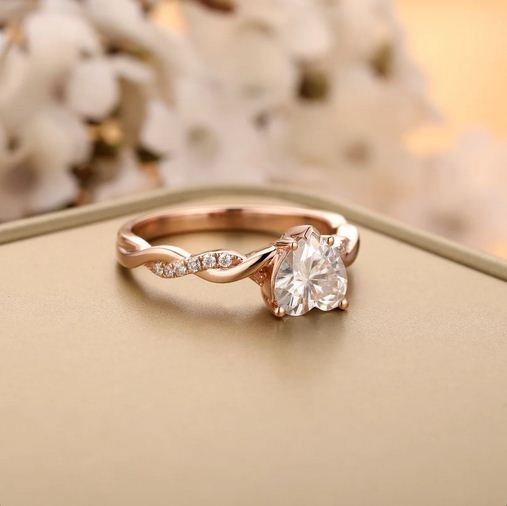 1.25 Ct Heart Cut 925 Sterling Silver Infinity Proposal Ring - atjewels.in