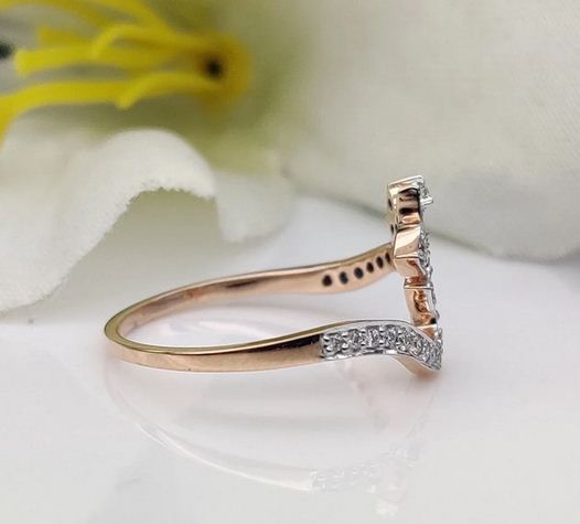 0.50 Ct Round Cut White CZ Rose Gold Over On 925 Sterling Silver Religious Om Ring