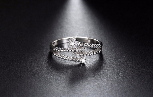 2 CT Round Cut Diamond Engagement Ring 925 Sterling Silver Braided Fancy Design