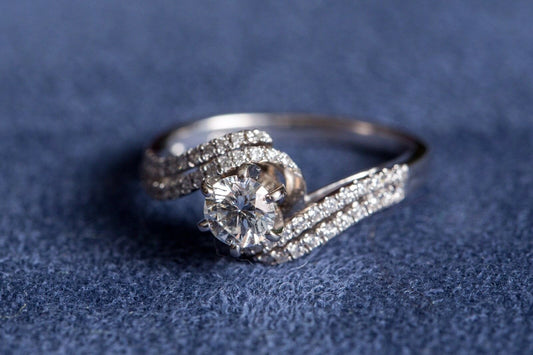 1 CT Round Cut Diamond 925 Sterling Silver Women's Wedding Bypass Ring