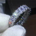 2 CT Emerald Cut Diamond  925 Sterling Sliver Engagement Wedding Band Ring
