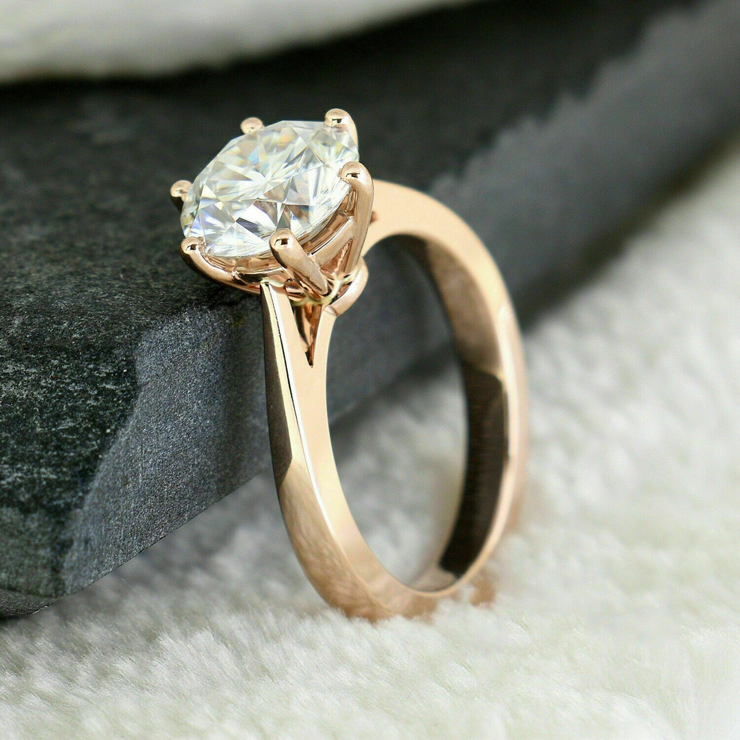 1.50 CT Round Cut Diamond Solitaire Engagement Wedding Ring 925 Sterling Silver