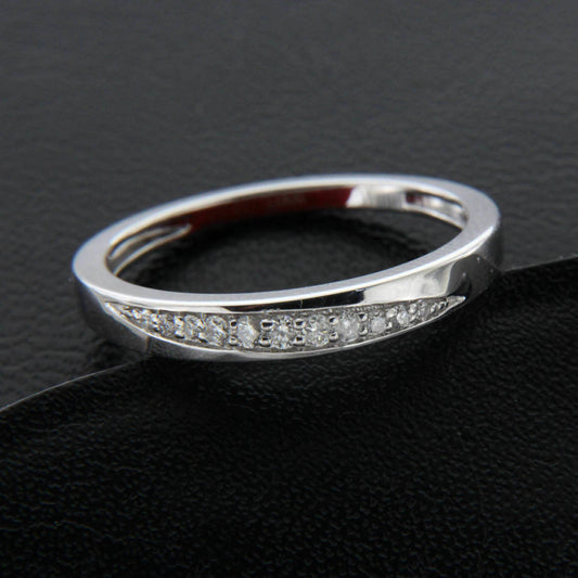925 Sterling Silver Women Unique Weds Anniversary Ring 1 CT round cut diamond