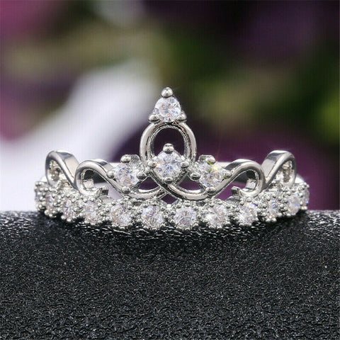 Silver 17 Crown Ring For Princess at Rs 410 in Noida | ID: 17656669288
