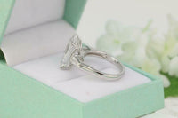 3 CT Emerald Cut White Diamond 925 Sterling Silver Engagement Ring