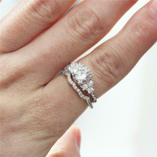 1.60 CT Round Cut Diamond 925 Sterling Silver Bridal Engagement Ring