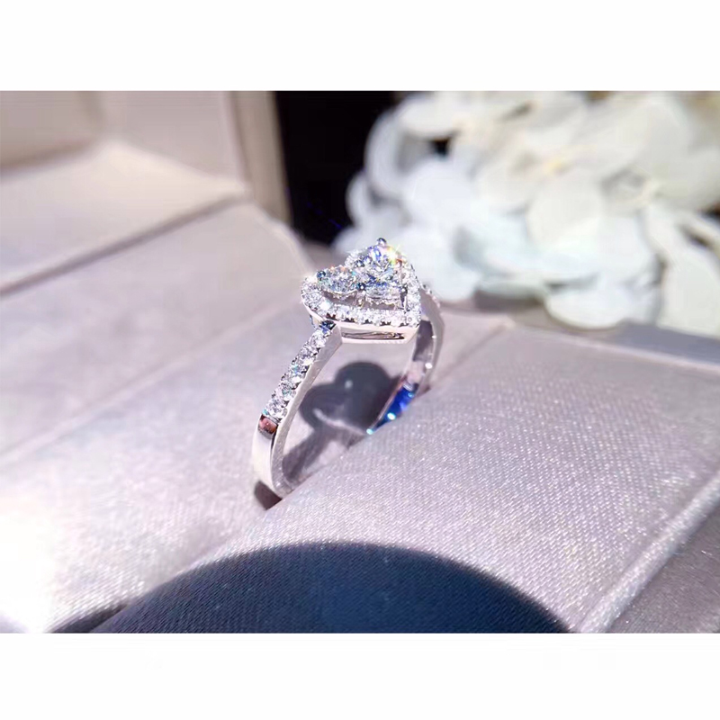 1.7 CT Princess & Round Cut Diamond Halo Engagement Ring 925 Sterling Silver