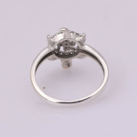 0.25 CT Round Cut Diamond 925 Sterling Silver Turtle Ring