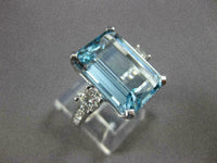 1 CT Emerald Cut Aquamarine 925 Sterling Silver Solitaire Women's Wedding Ring