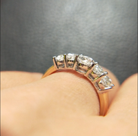 1 CT Oval Cut Diamond Half Eternity Wedding Band Ring 925 Sterling Silver