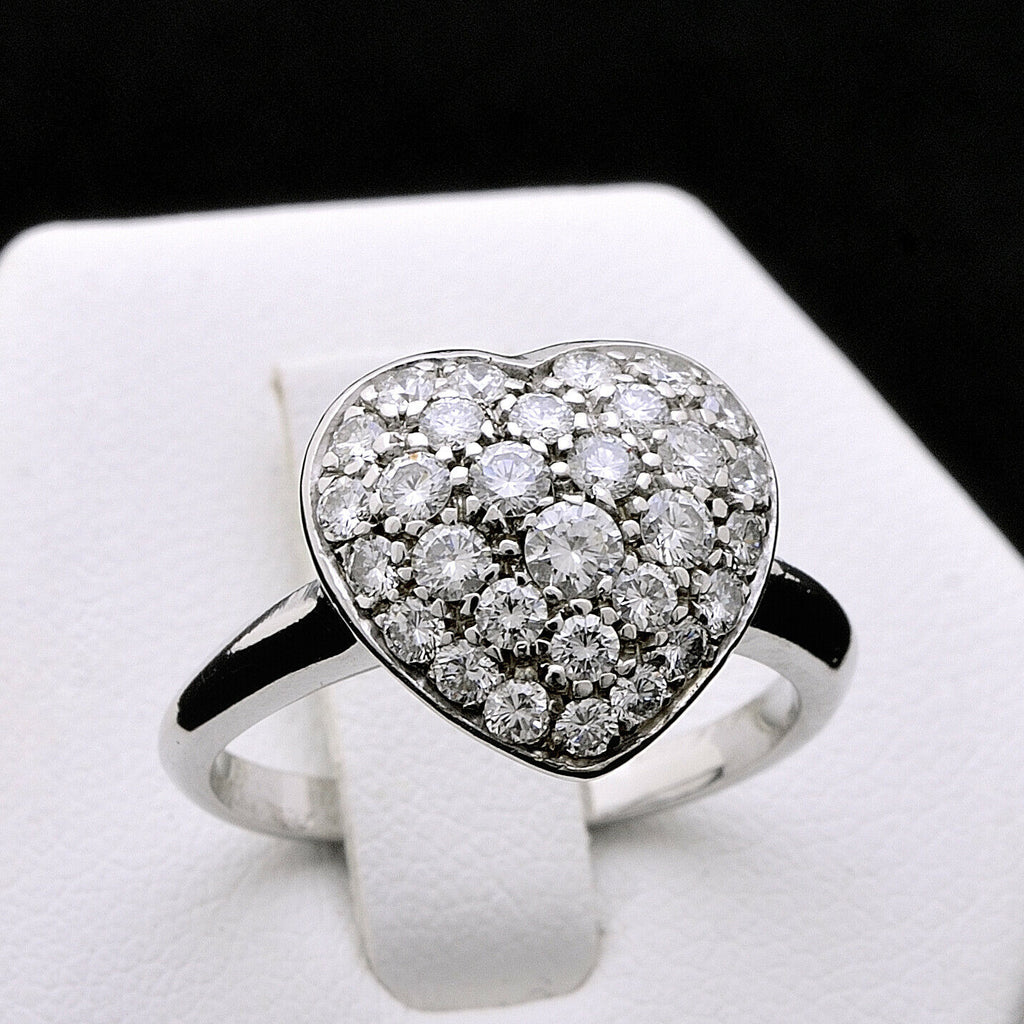 0.76 CT 925 Sterling Silver Round Cut Diamond Women Anniversary Ring