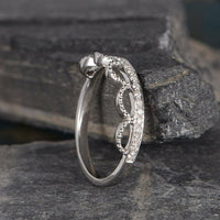 1 CT Round Cut Diamond Engagement Ring 925 Sterling Silver Milgrain Unique Design