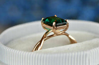 1 CT Emerald Cut Diamond 925 Sterling Sliver Womens Infinity Style Engagement Ring