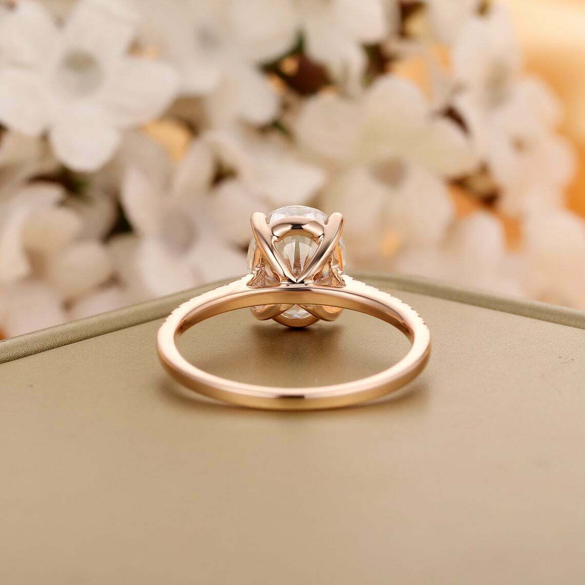 925 Sterling Silver 1 CT Oval Cut Diamond Solitaire Women's Engagement Ring