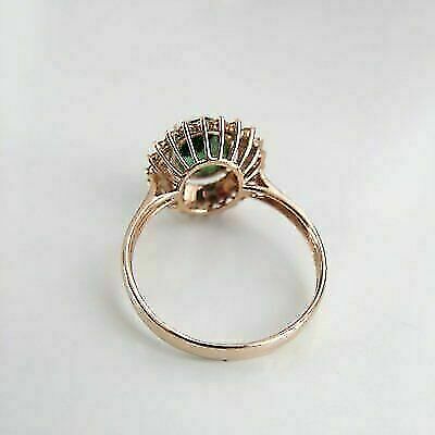 2 CT Oval-Cut Green Emerald Dual Halo Engagement Wedding Ring 925 Sterling Silver