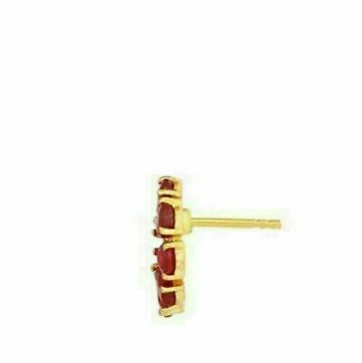 1.50 CT Pear Cut Red Ruby Stud Women's Earrings Jewelry Gift Her 925 Sterling Sliver
