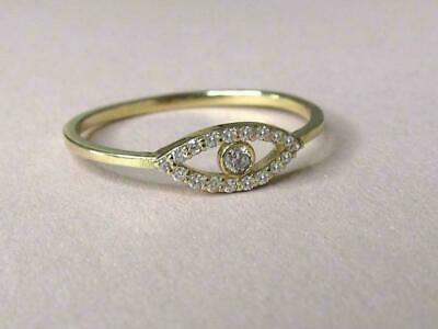 1 CT Round Cut Diamond Engagement Ring Evil Eye 925 Sterling Silver
