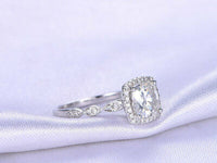 1.25 CT Round Cut Diamond Engagement Ring 925 Sterling Silver