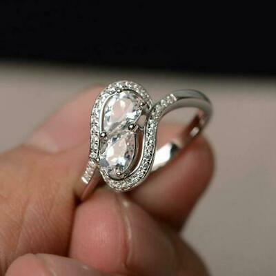 2 CT Pear Cut Diamond Women Unique Engagement Ring 925 Sterling Silver