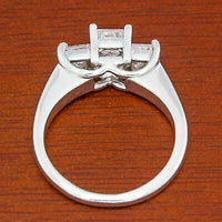 1 CT Princess cut Diamond Three Stone Wedding Ring 925 Sterling Silver
