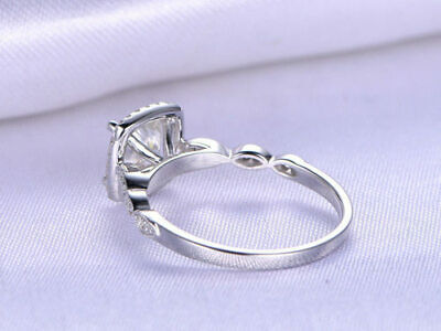 1.25 CT Round Cut Diamond Engagement Ring 925 Sterling Silver