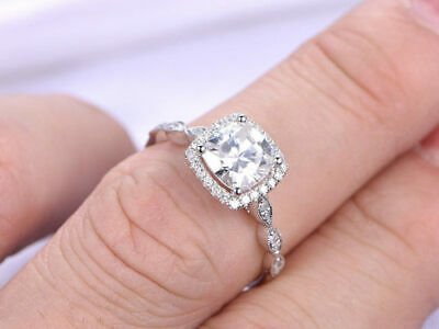1.25 CT Round Cut Diamond Engagement Ring 925 Sterling Silver