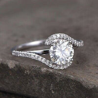 2 CT Round Cut Diamond Wonderful Engagement Ring 925 Sterling Silver