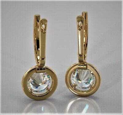 2 CT Round Cut Hoop Engagement Earring 925 Sterling Silver