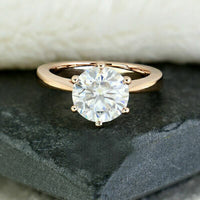 1.50 CT Round Cut Diamond Solitaire Engagement Wedding Ring 925 Sterling Silver