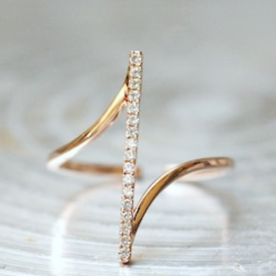 0.25 CT Round Cut Diamond 925 Sterling Silver Women Wedding Vertical Bar Ring