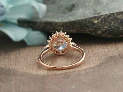 925 Sterling Silver Valentine Special Antique 2 CT Bezel Round Ring