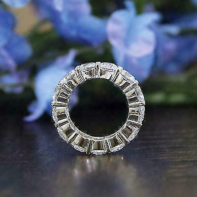 1 CT Round Diamond Eternity Engagement Wedding Band Ring 925 Sterling Silver