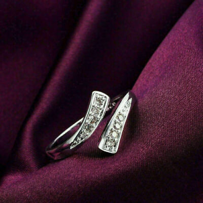 2 Ct Round Cut Diamond Bypass Women's Wedding Ring 925 Sterling Silver