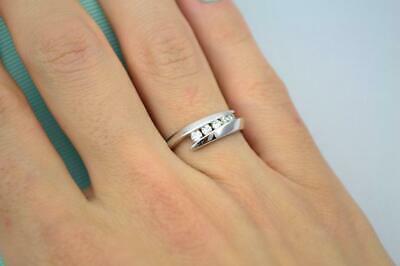 2 CT Round Cut Diamond 925 Sterling Silver 5 Stone Bypass Promise Ring