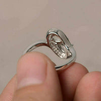 2 CT Pear Cut Diamond Women Unique Engagement Ring 925 Sterling Silver