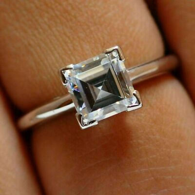 Valentine Special 1.5 CT Diamond White Solitaire Engagement Ring 925 Sterling Silver