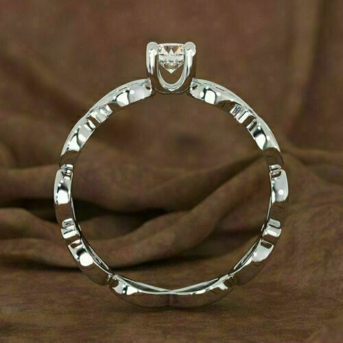1 CT Round Cut White Diamond White Gold Over On 925 Sterling Silver Attractive Infinty Wedding Band Ring - atjewels.in